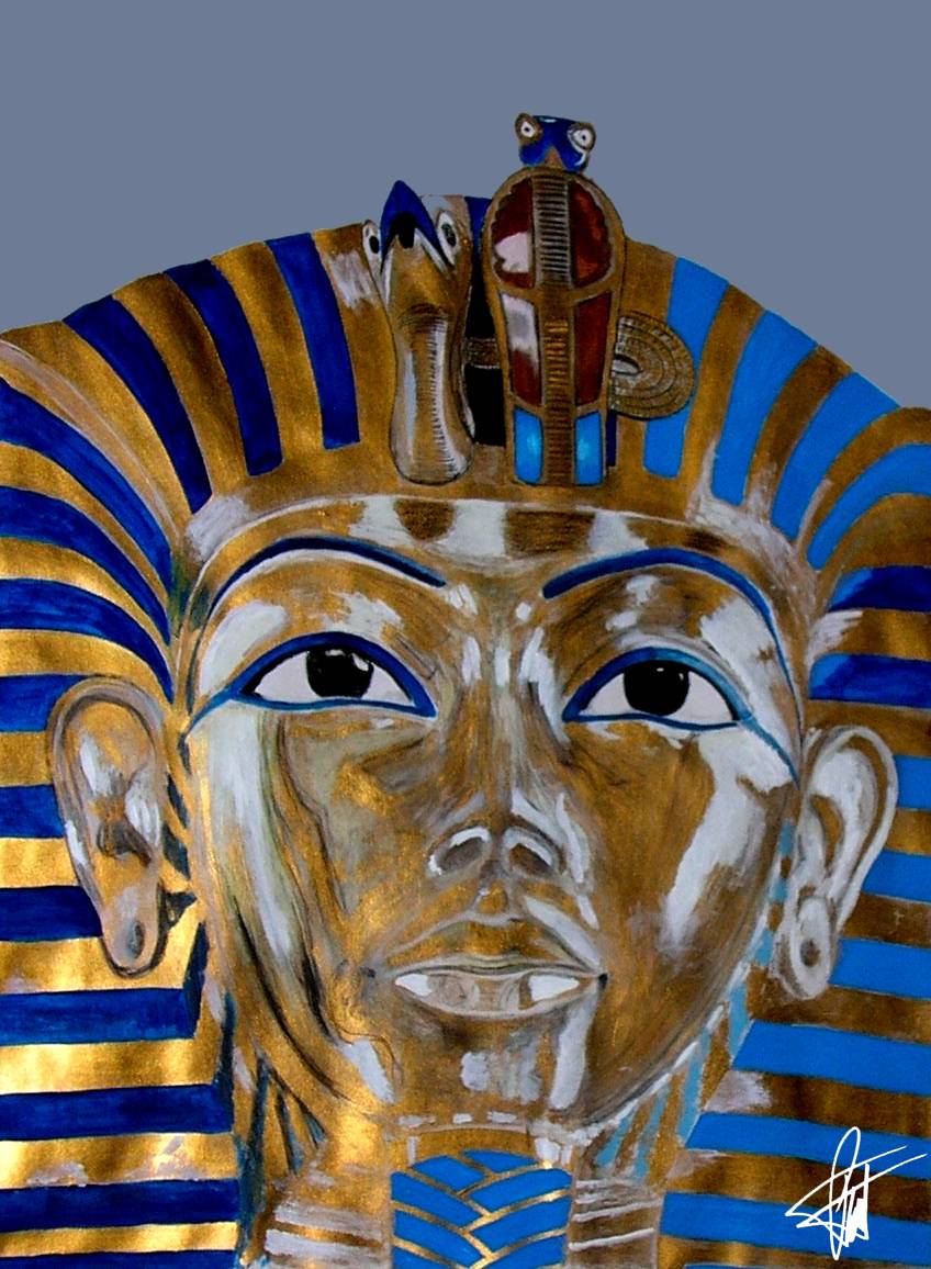 A mask of Tutankhamun. Pierre Louis Toret Pierre Louis Toret