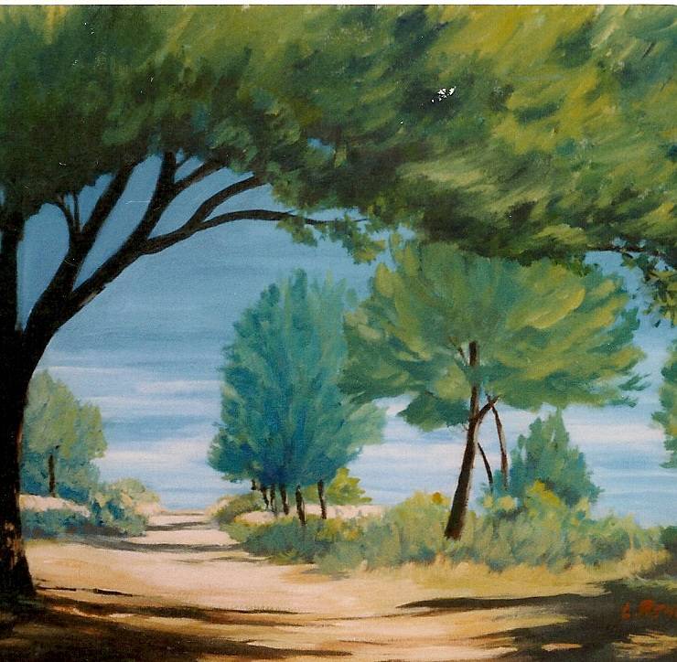 Path under the pines. Luc Renault Luc Renault