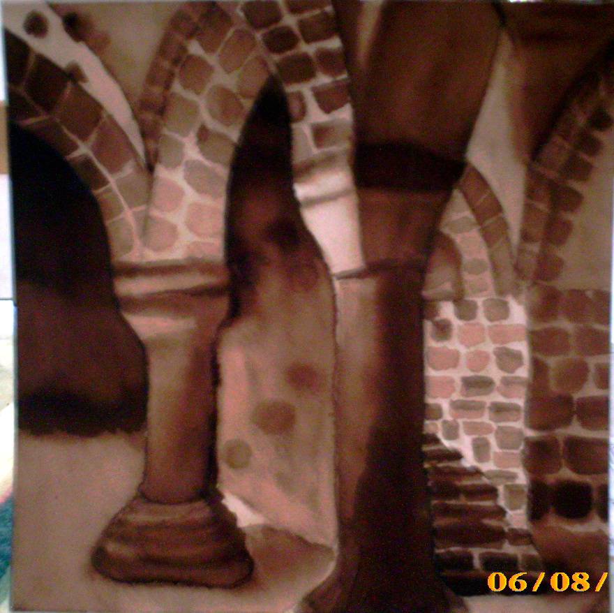 Intérieur du Mont St Michel. 