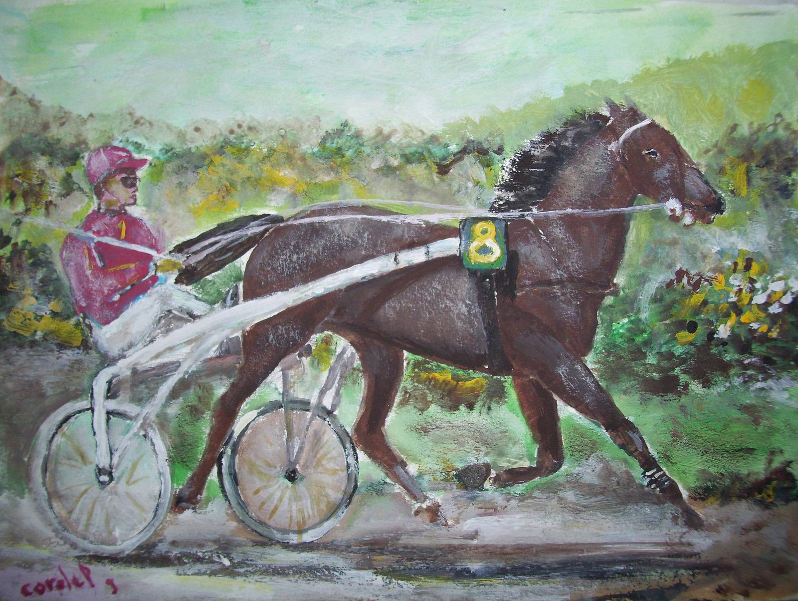 Course de chevaux.  Gilles Cordel