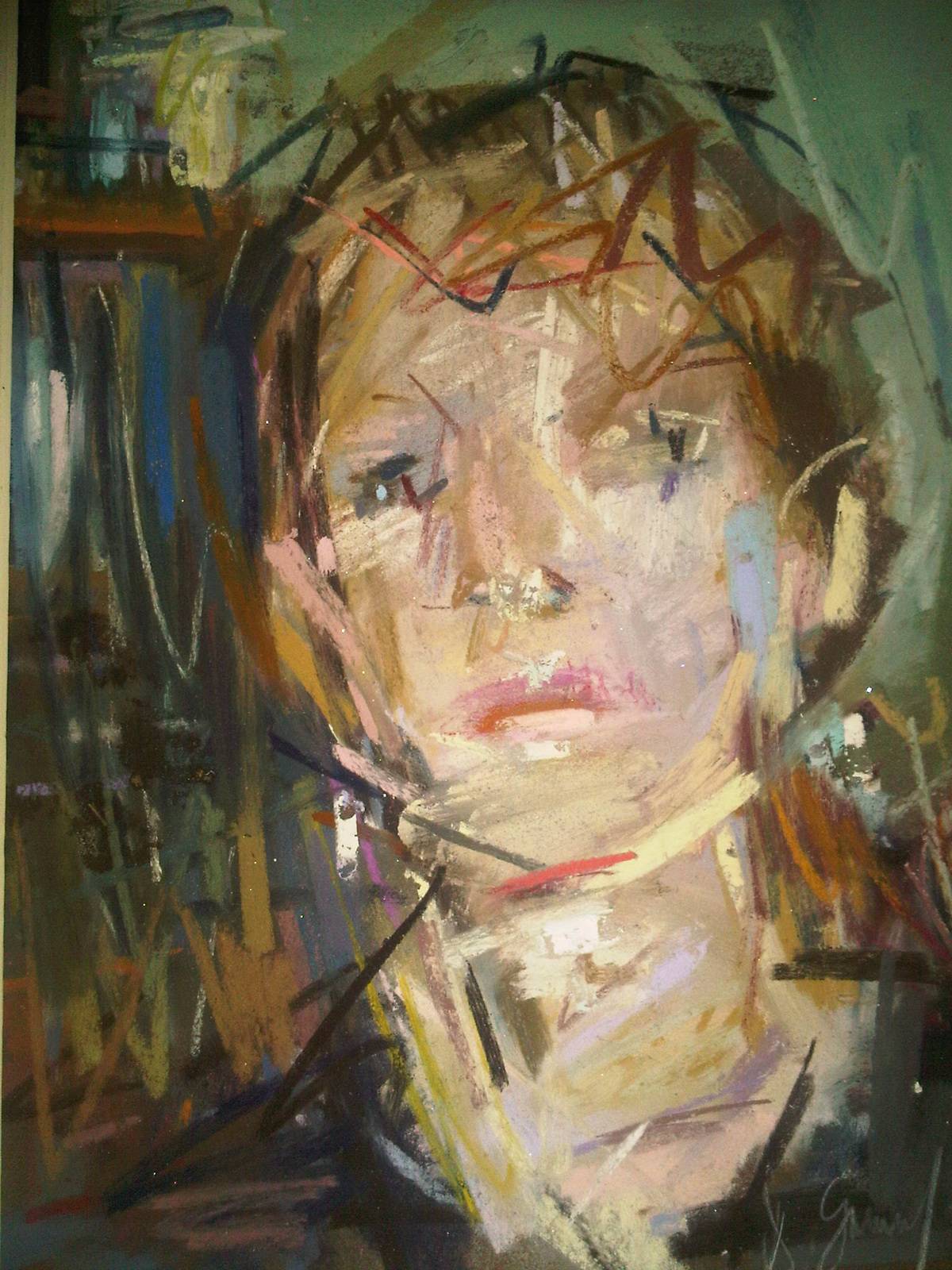 Abi-my youngest daughter. Portrait.. Nina Greenwood David Greenwood-Artist.