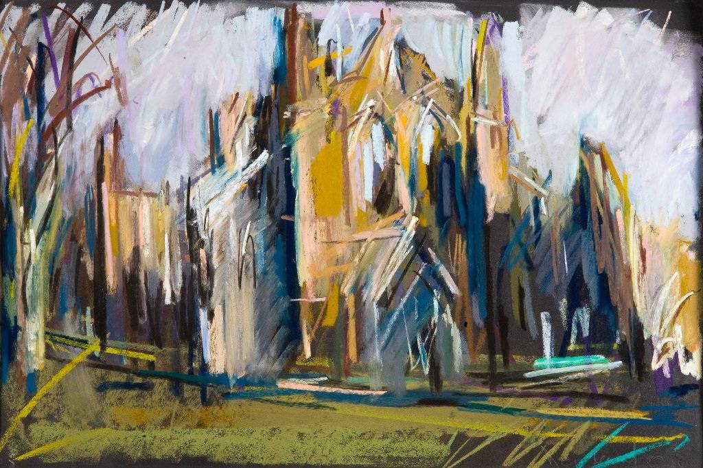 West Front-Kirkstall Abbey. Winter.. Nina Greenwood (Was David At The Time! ) David Greenwood-Artist.