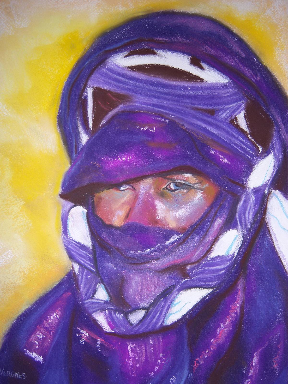 Portrait of Touareg desert man. 