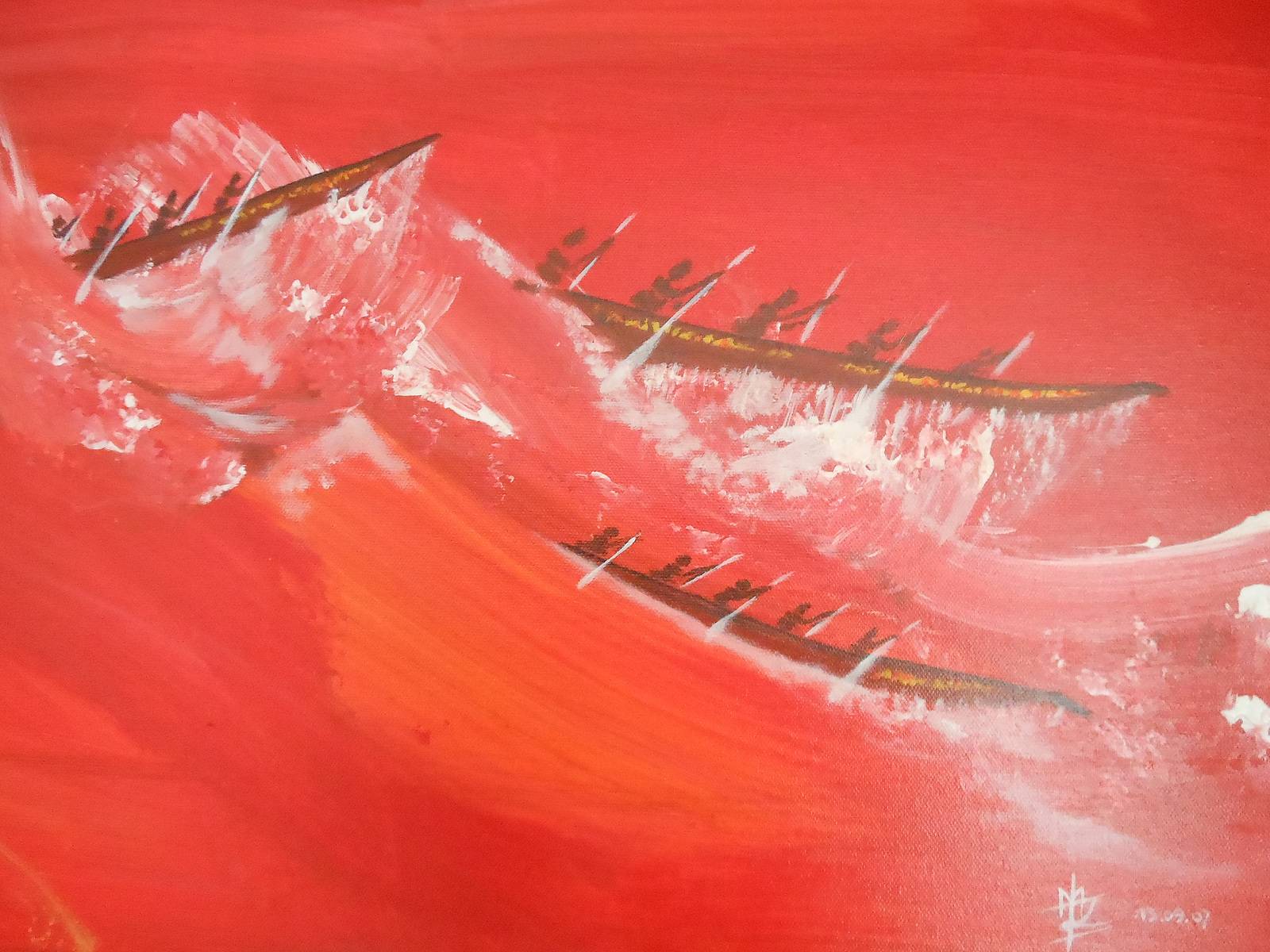 Détail de» Course de pirogues. 