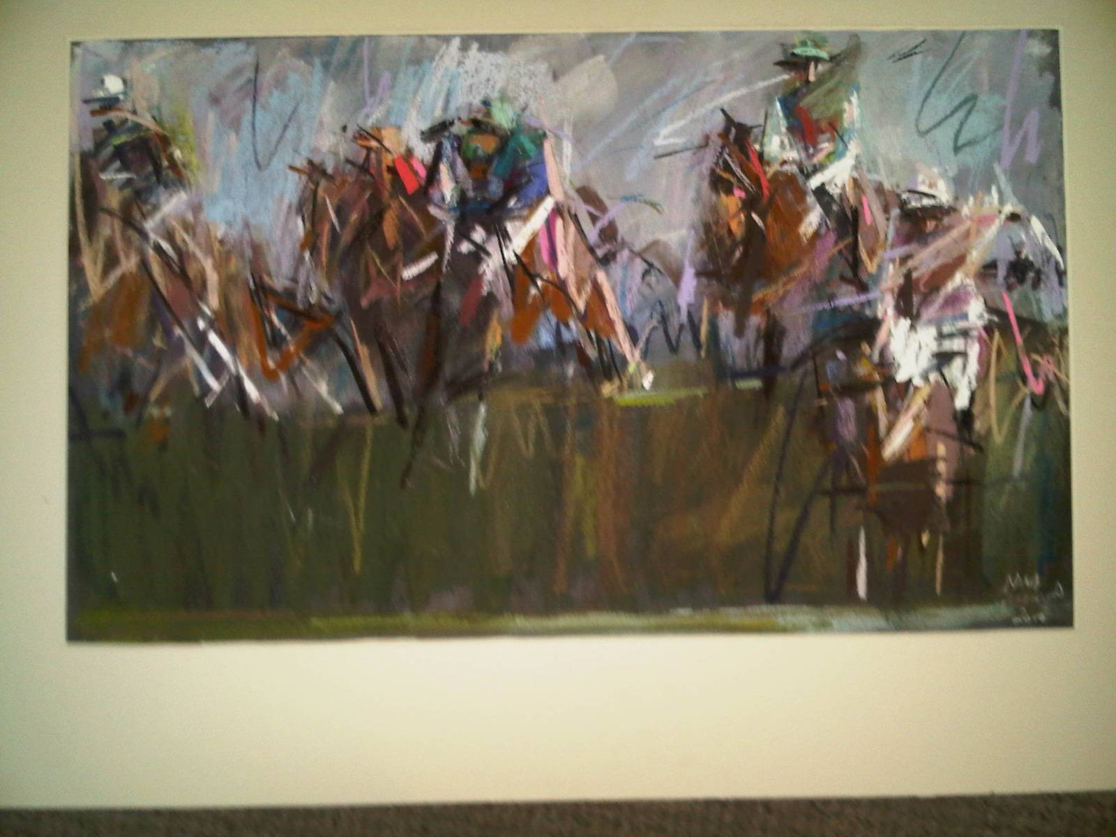 Hurdles-Punchestown, Ireland.. Nina Greenwood. David Greenwood-Artist.