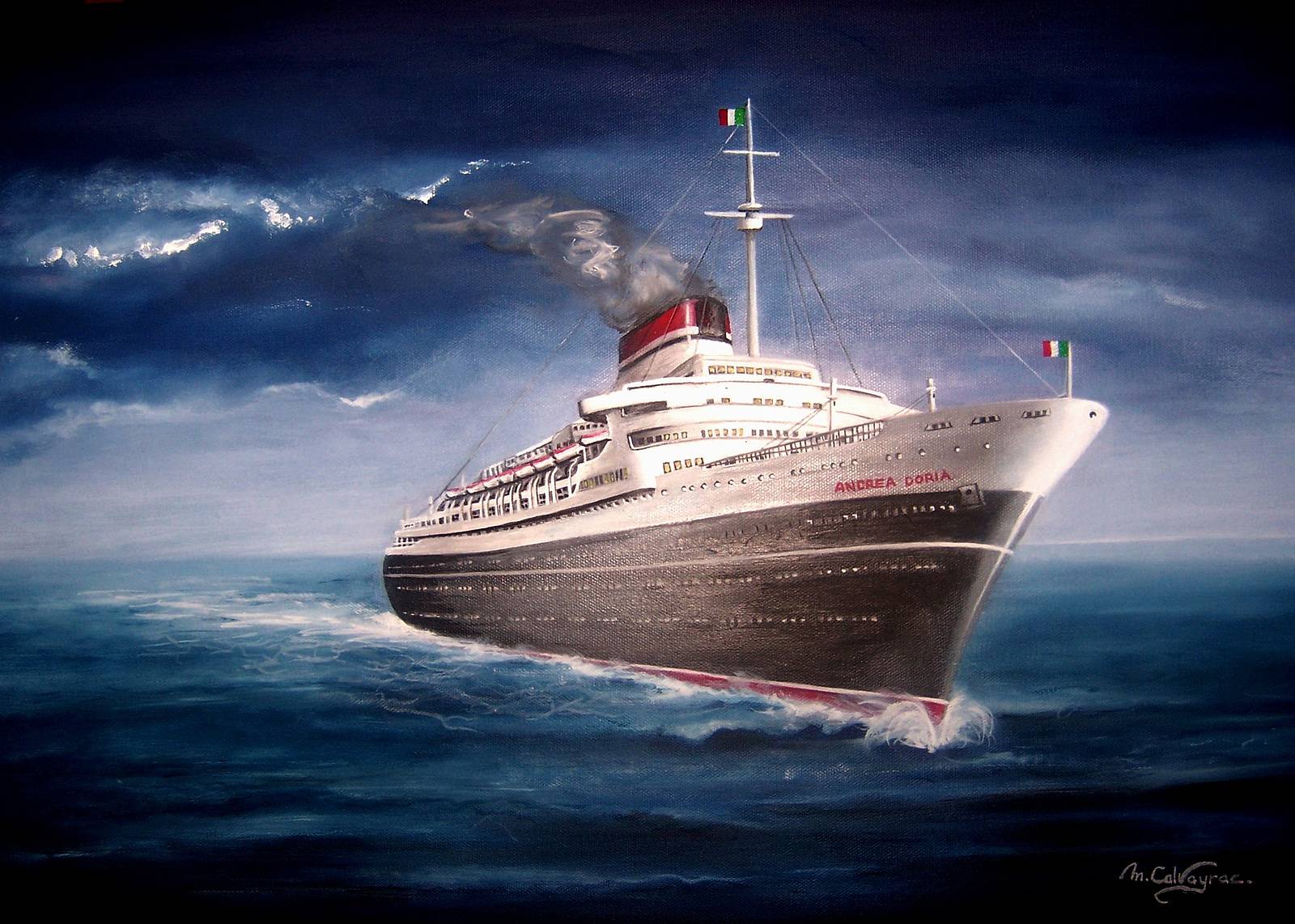 Paquebot Andrea Doria. Martine Calvayrac Martine Calvayrac