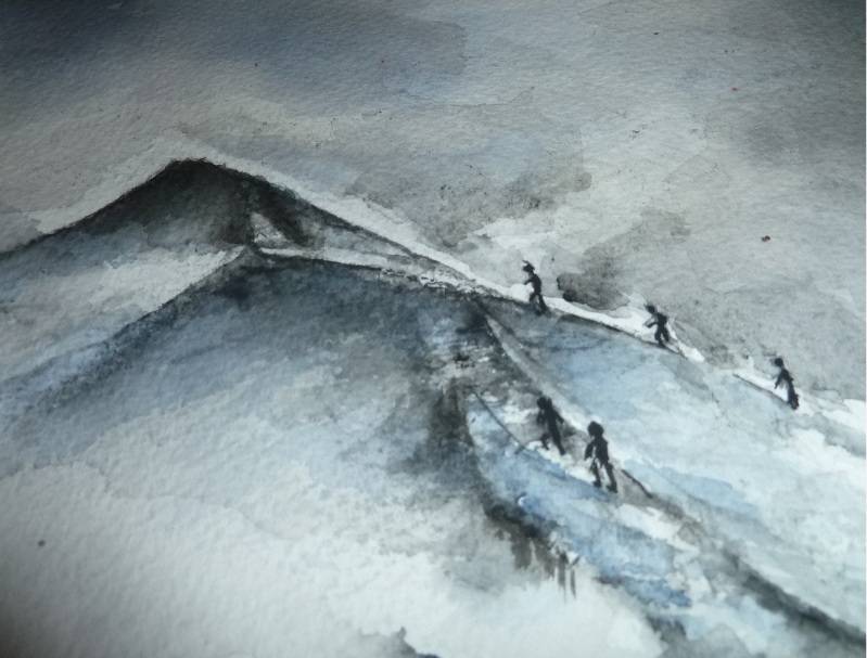 Ascension au petit matin. Anne-Marie Vandorpe Deligne