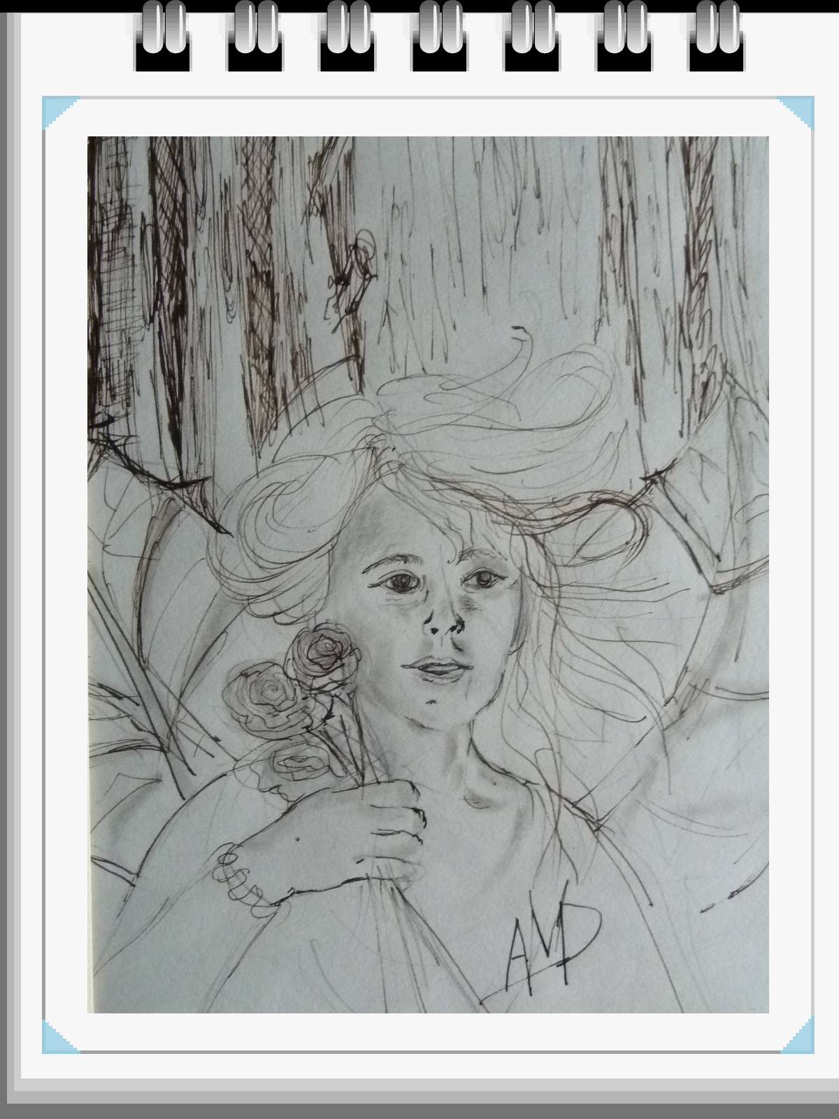 Amandine, nymphe des bois. Anne-Marie Vandorpe Deligne