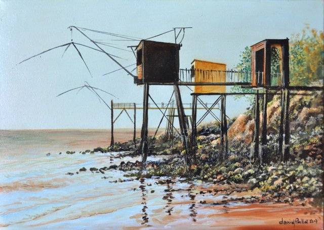 Pêcheries de Gavy. Daniel Paillat Artiste Peintre