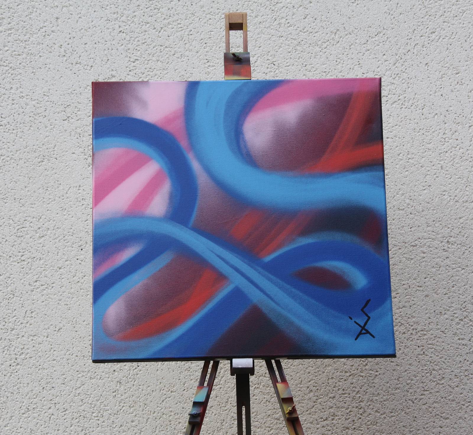 Le premier monde Bleu, rose, rouge. 