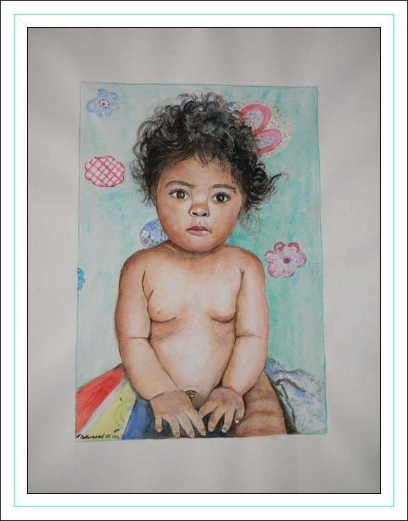 Portrait de bébé Loane 9 mois.. Françoise-Elisabeth Lallemand