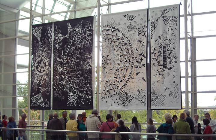 Paper Migration, Cut Paper installation. Richard Shipps