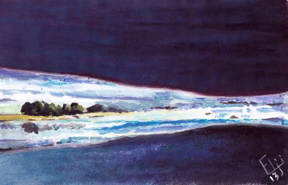 Lac des Taillères au clair de lune. Elji