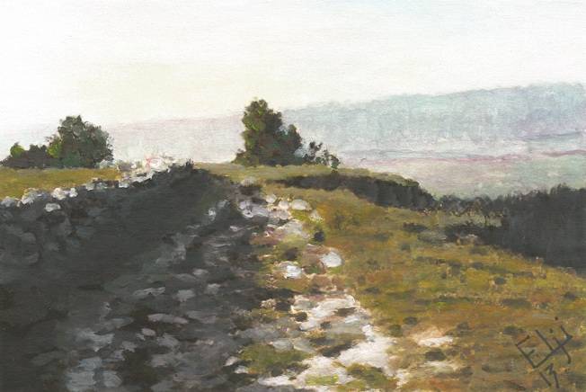 Chemin de promenade au bord du Creux-du-Van. Elji Elji