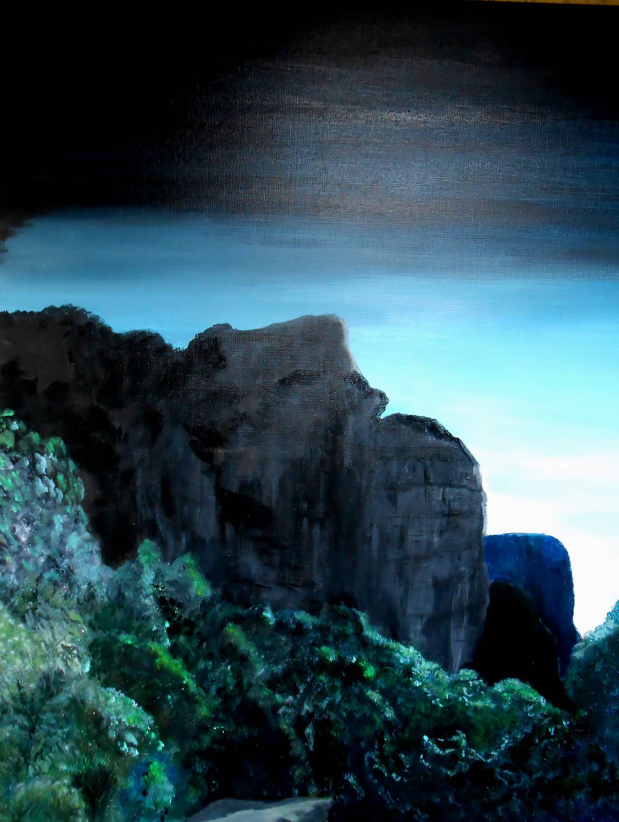 Aube dans les gorges. 