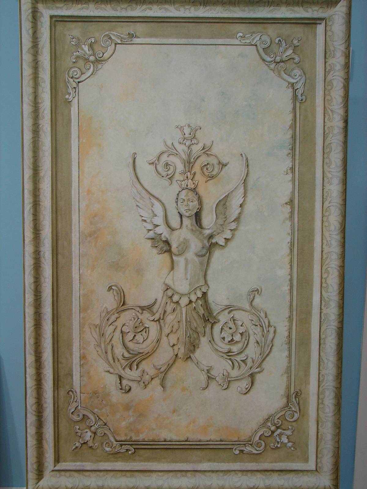 Trompe l'oeil femme fleur. 