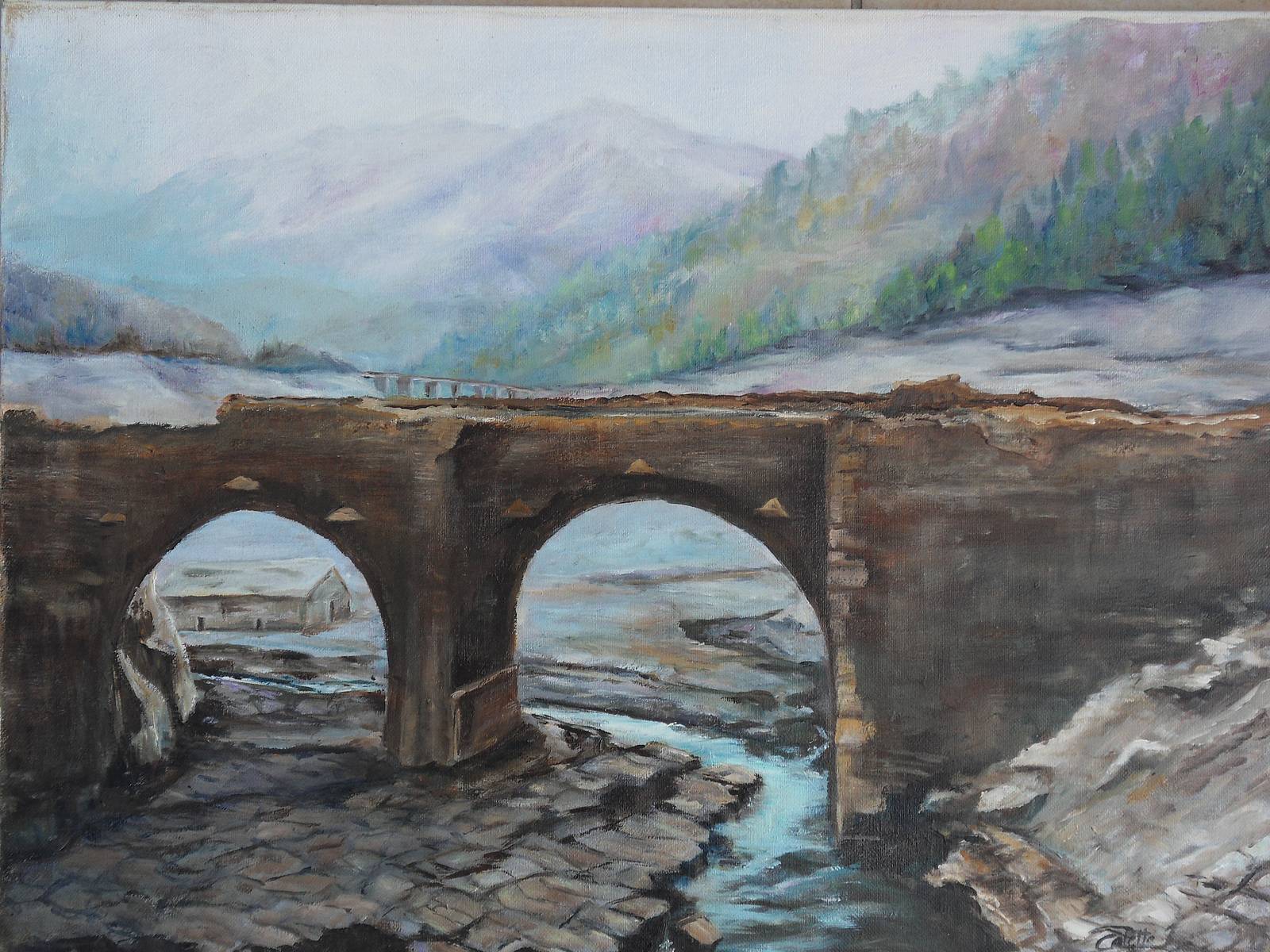 Le Petit Pont Romain de Bayard Lozère. 