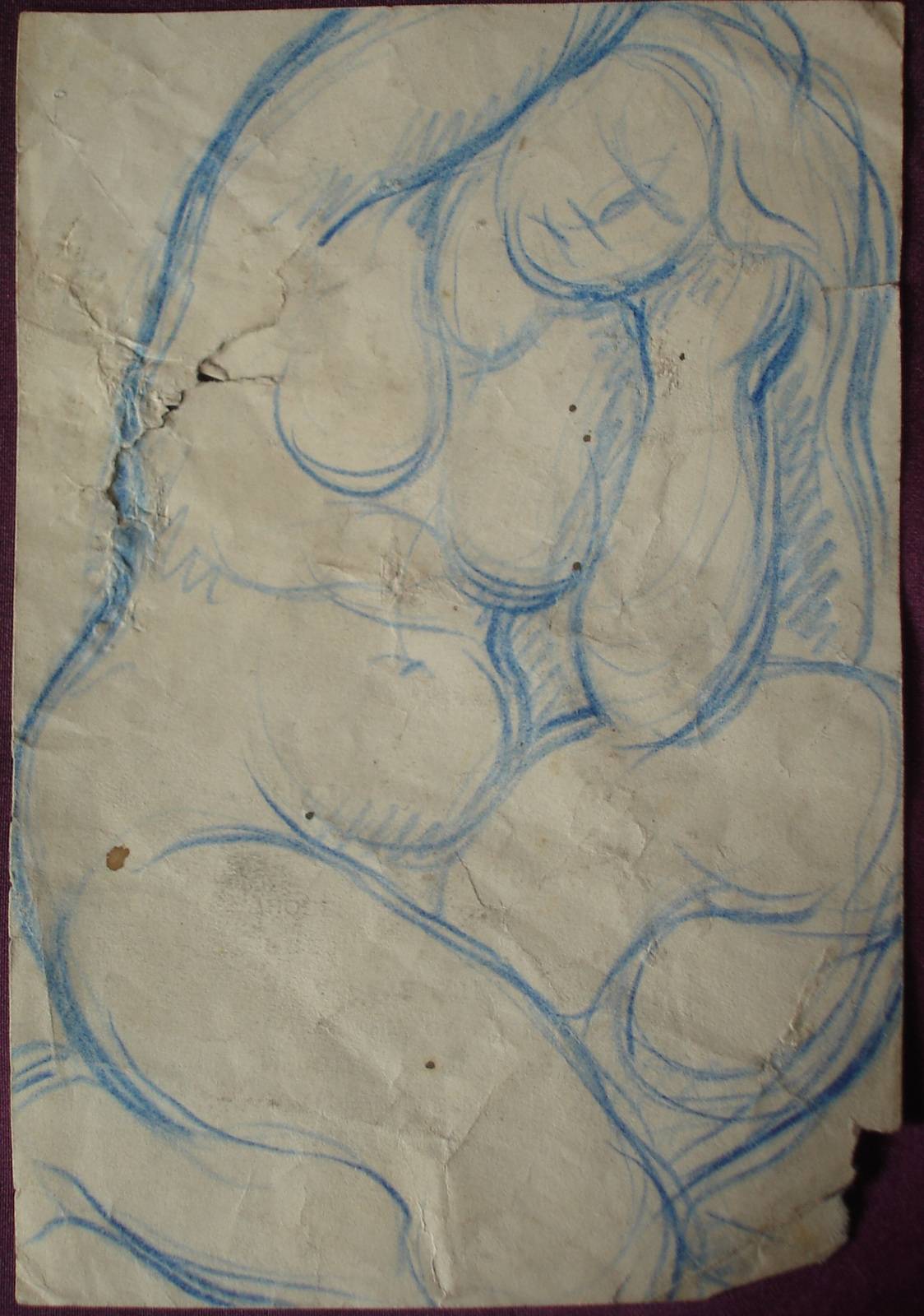 Étude de femme nue assise se coiffant, attribuable à Maillol. Historien d'art, Archéologue; Chercheur Free-Lance (Er)