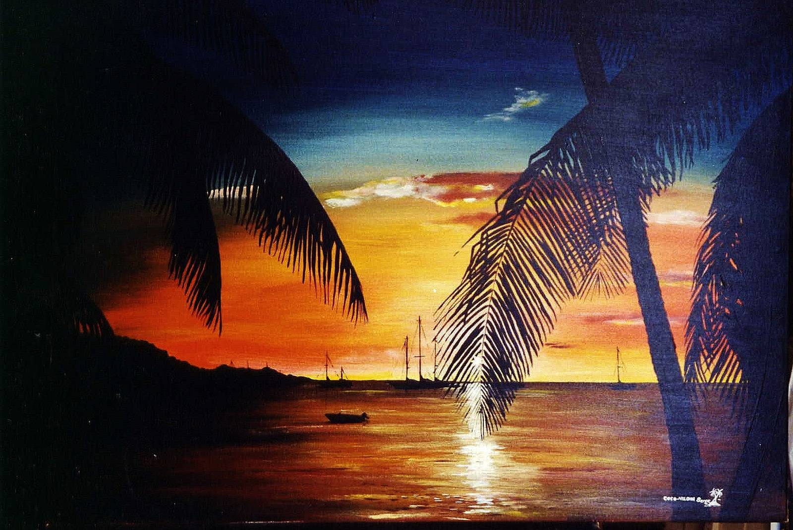 Coucher du soleil. 