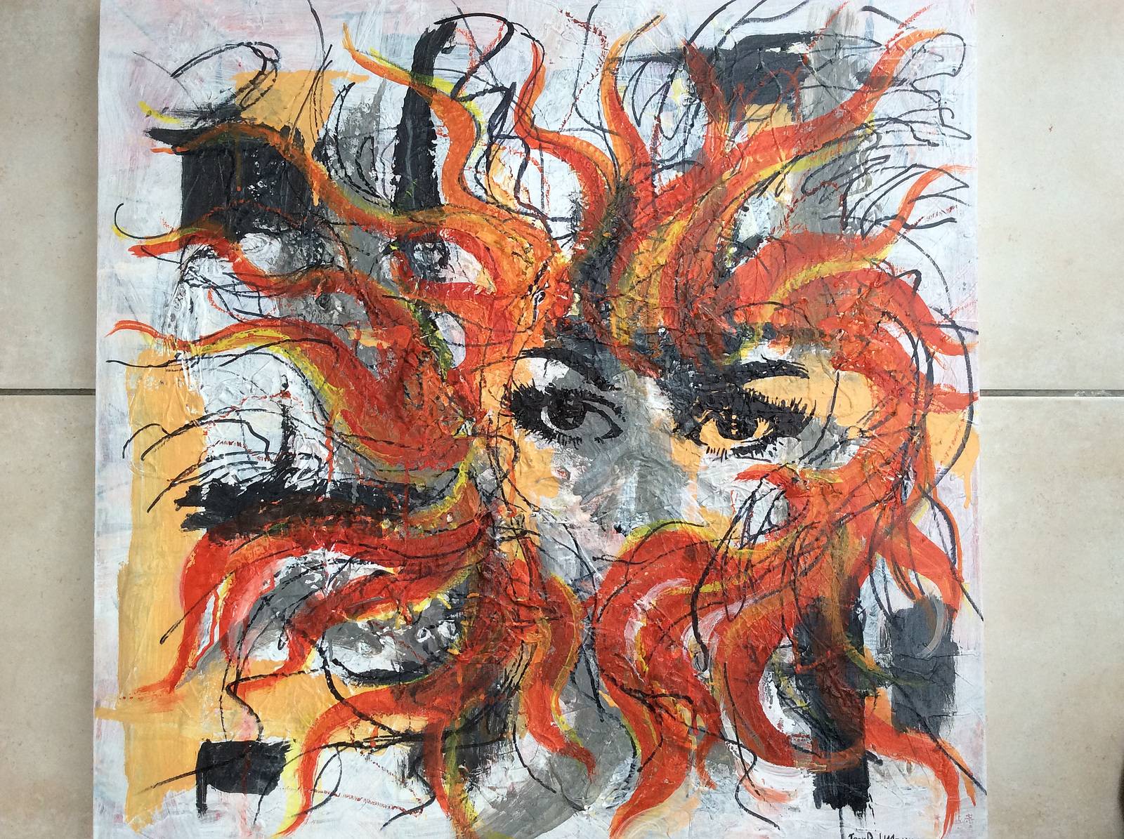 Peinture toile. Jean Paul Massu