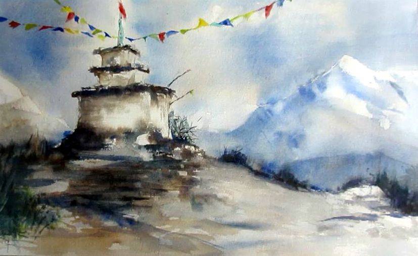 Chorten au Népal. Marief Marief