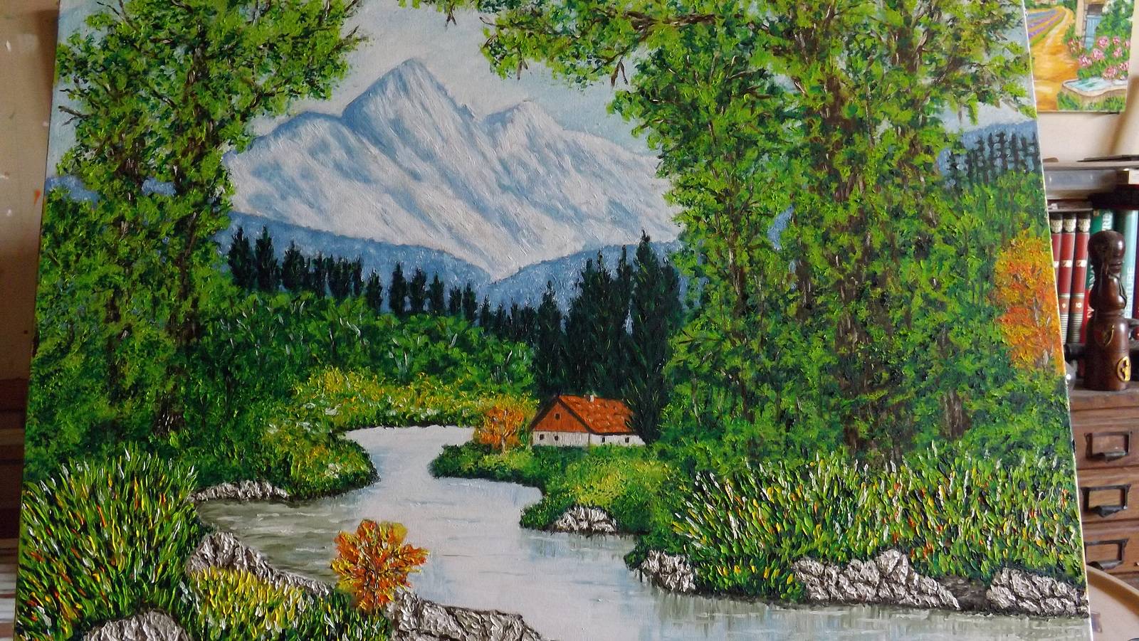 Bord de riviere de montagne. Christian Thiefaine