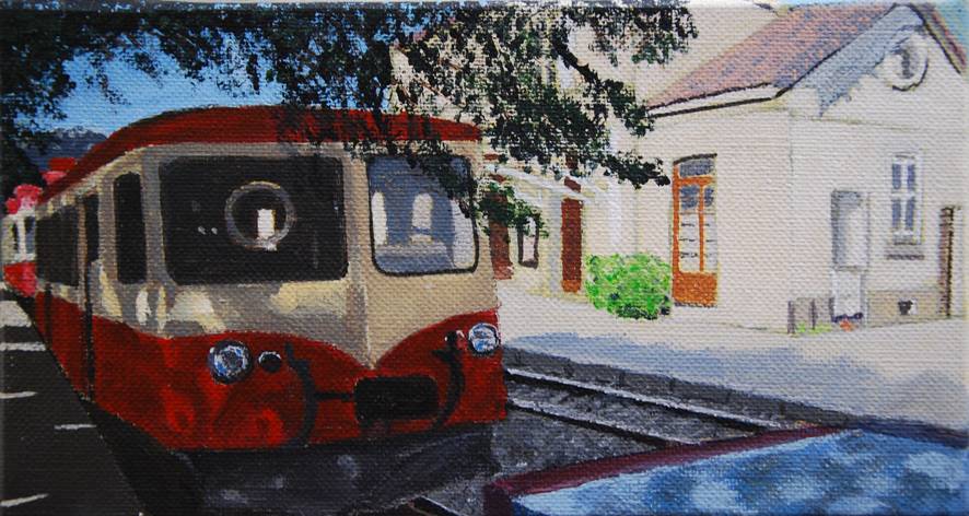 Micheline en gare de calvi. Cesar Luciano Pierre Giafferi Alias Cesar Luciano