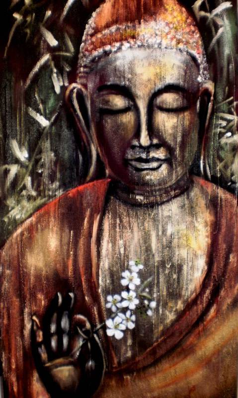Bouddha à la fleur de cerisier.. Hariel