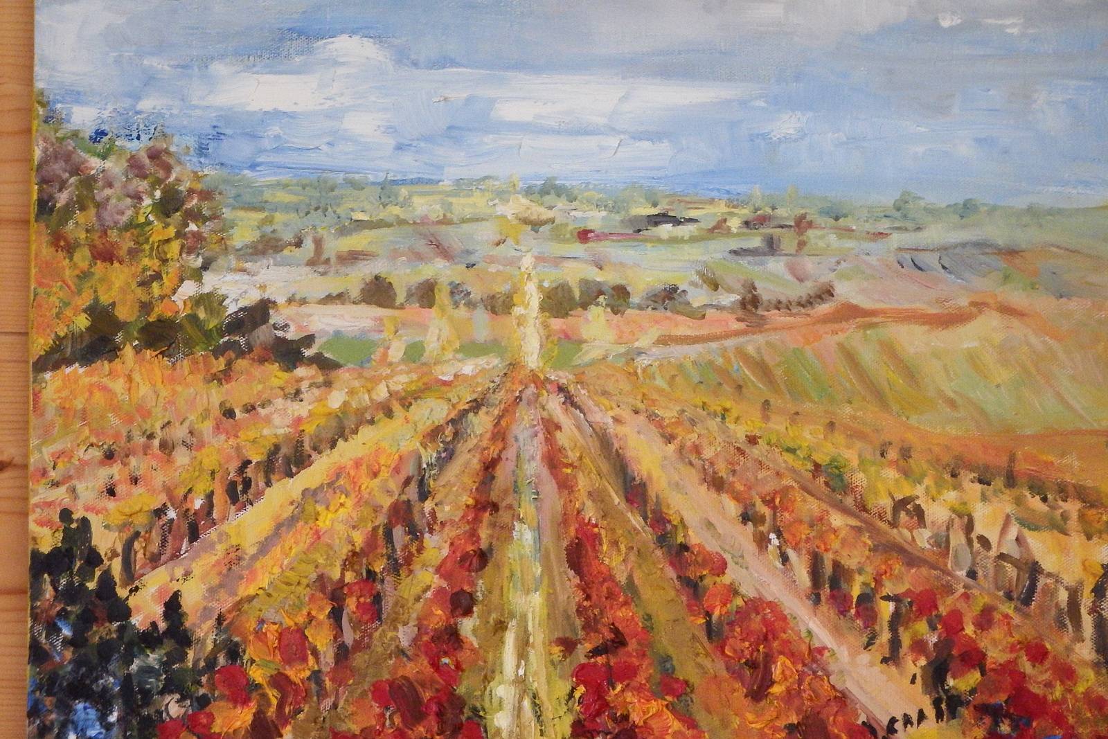 Les vignes en Automne. H. Chastel Helene Chastel
