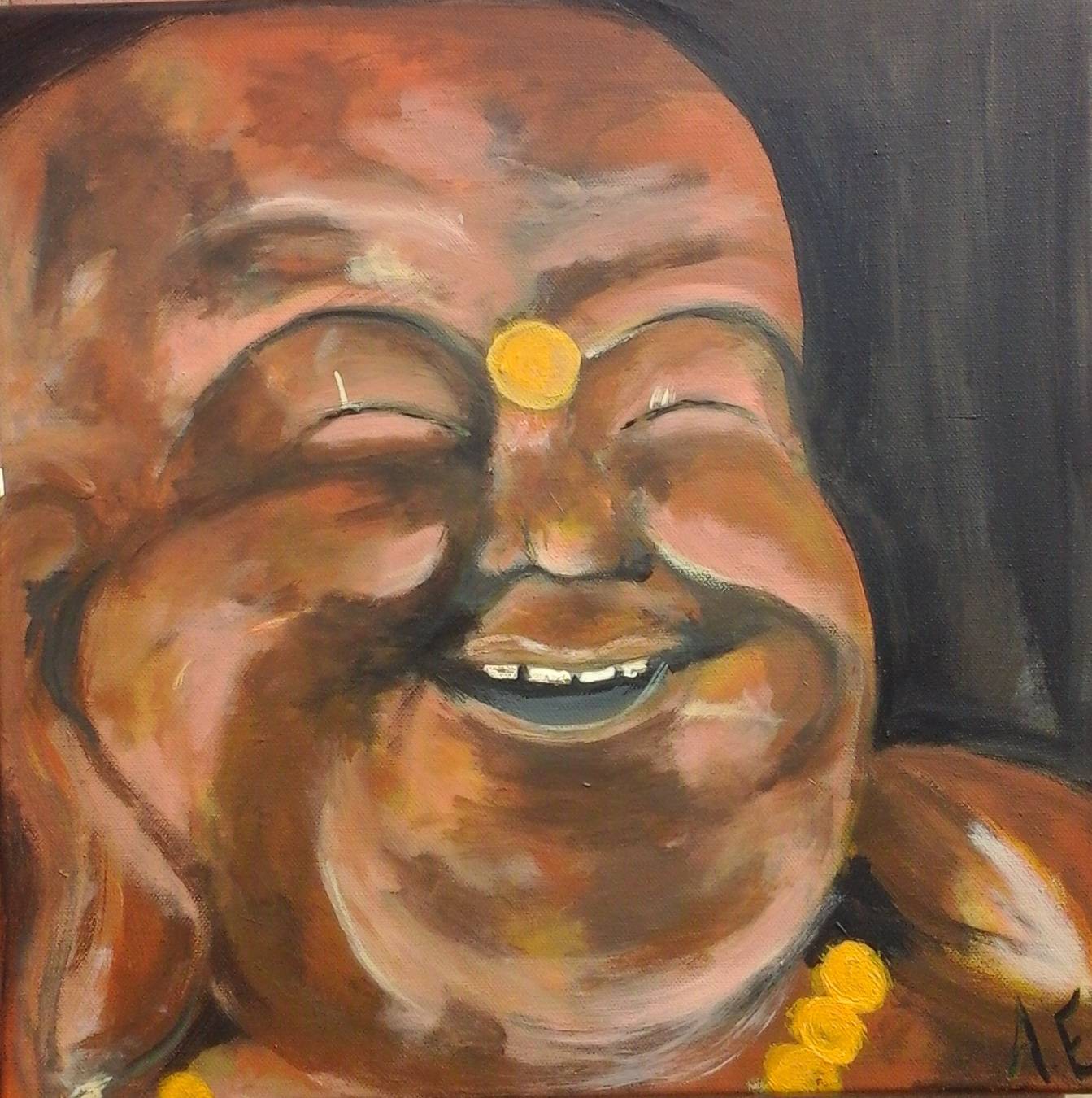 Portrait bouddha rieur. 