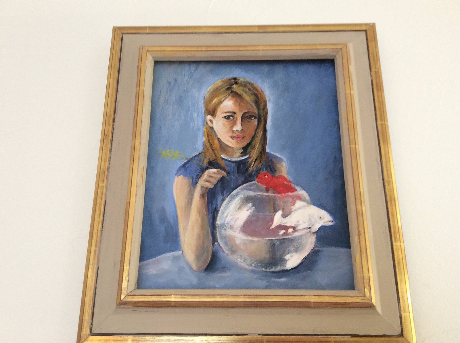 Jeune fille au poisson. Martine Aznavour