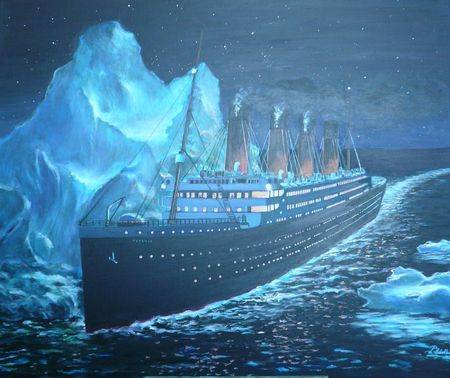 Le titanic rencontre fatale avec l'iceberg. Pierre Adolle