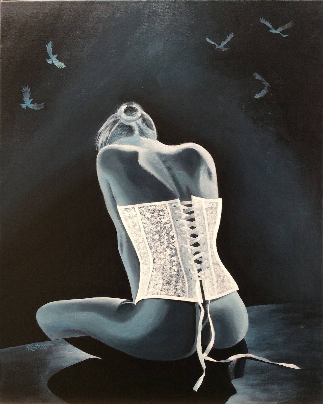 Le corset blanc. Régine G. Régine Guthmann