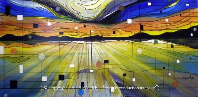 Ondes reflechies. Alain Faure En Peinture