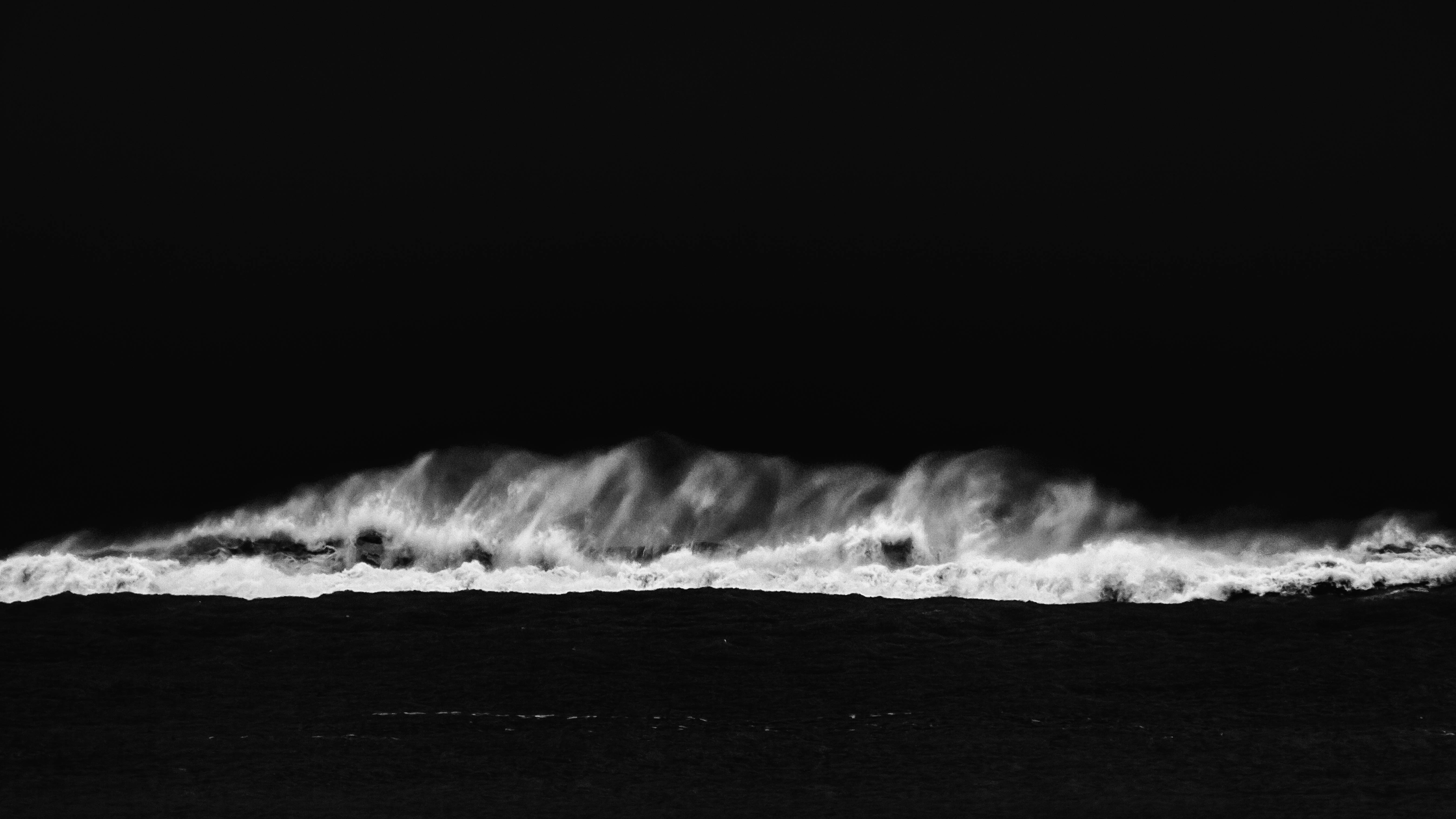 Waves in black and white. 