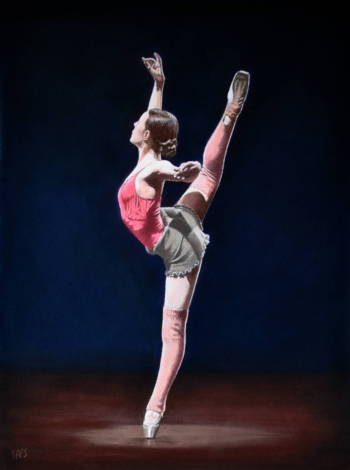 Practice session of a ballerina. Ivan Jones Ivan Jones