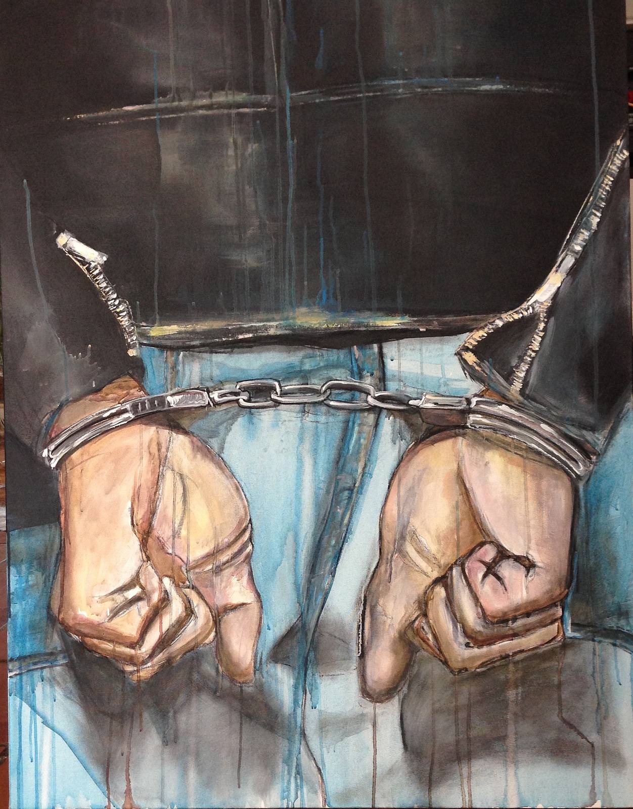 Trapped. 