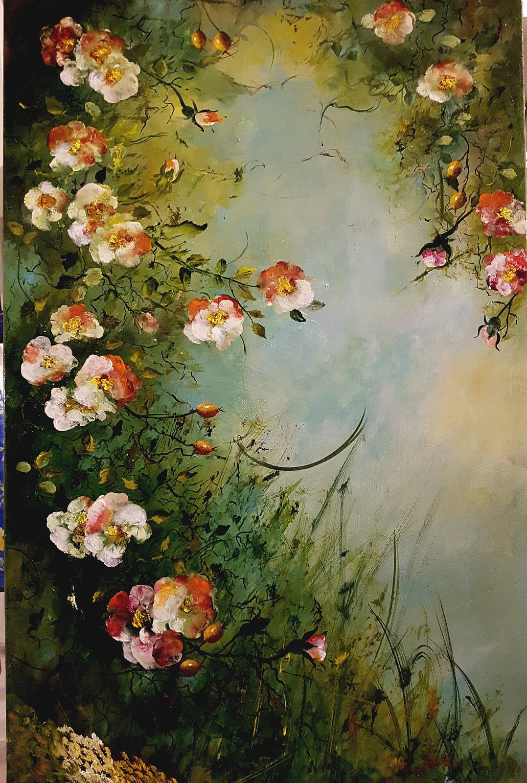 Éclosions de roses.  Monique Martin
