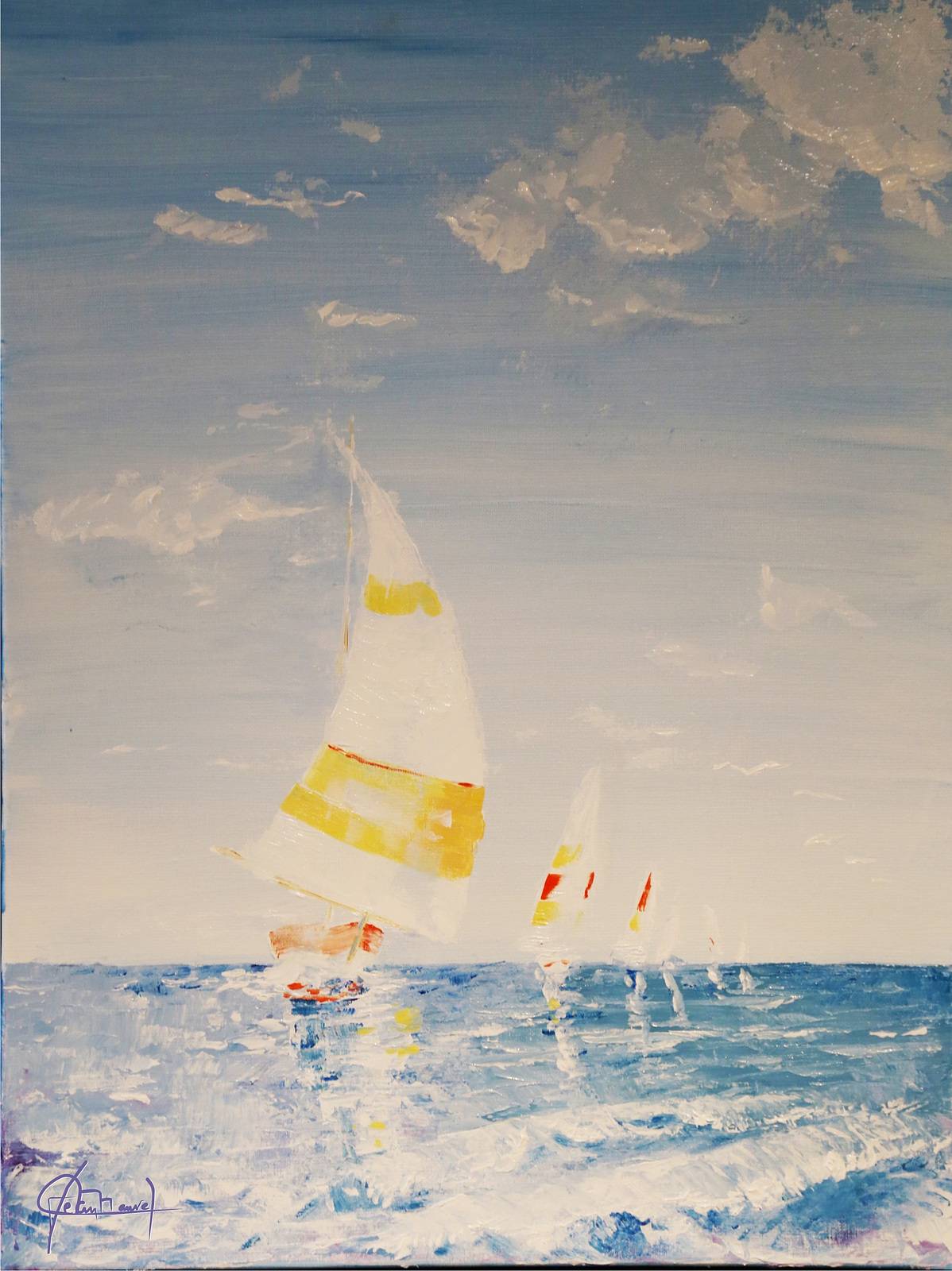 Entre ciel et mer. 