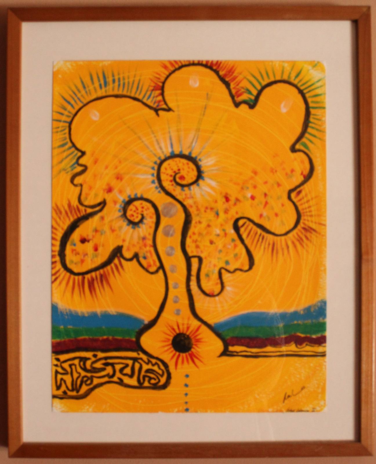 Árbol Cósmico ii, acrílico sobre papel. 