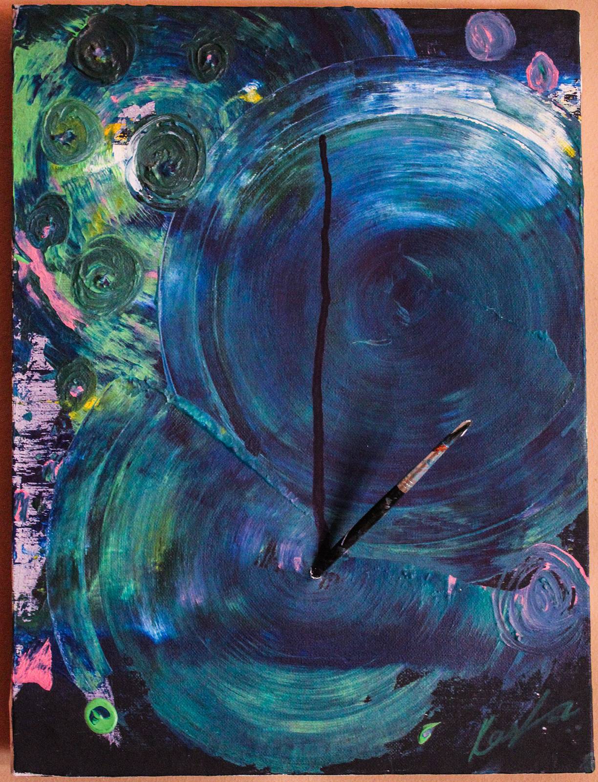 Ondas en el mar y pincelada. Rasha Masdaa Rasha Masdaa