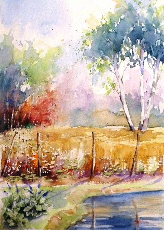 Les abres en fleurs au printemps. Senterre