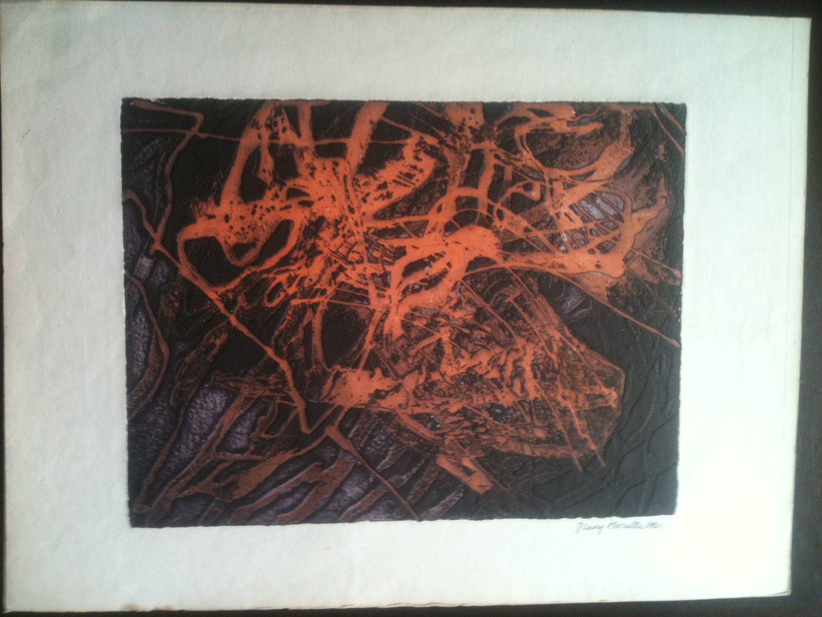 Oeuvre originale sur papier signé au crayon, 1961. Levy Morelle Jacqueline 1921 - 1986 Artformes