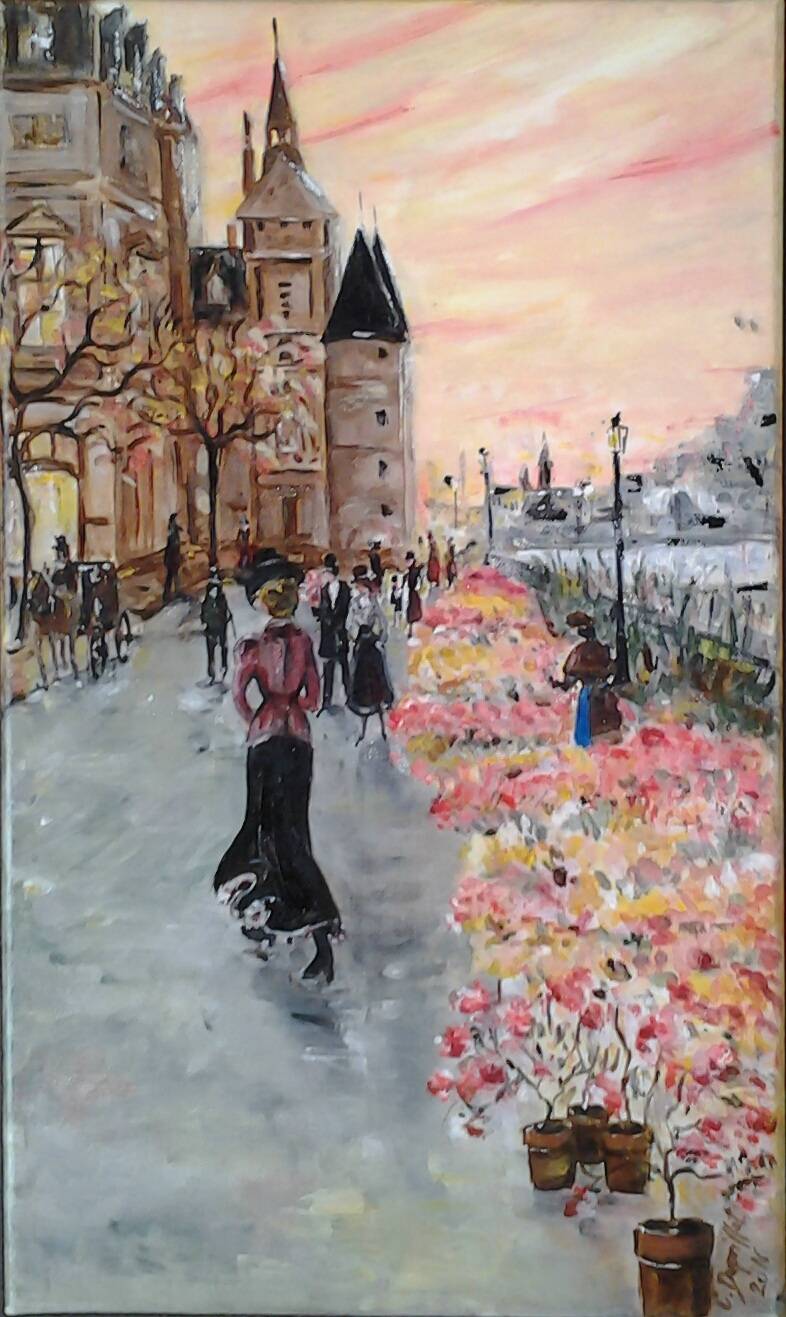 Le marché aux fleurs. 