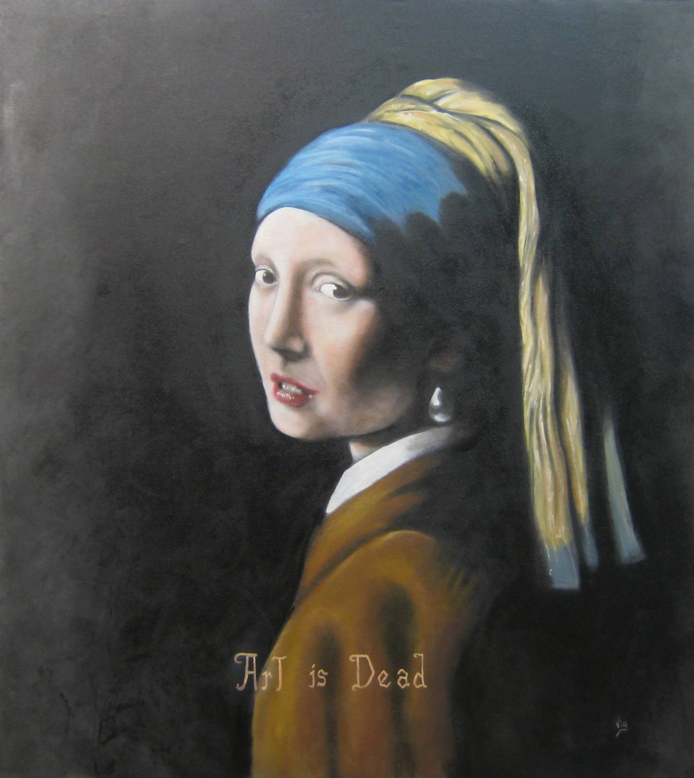 Art died in the reflection of a pearl earing. Vig