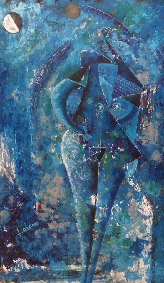 Desnudo de mujer en azul. Eduardo Lozano Eduardo Lozano