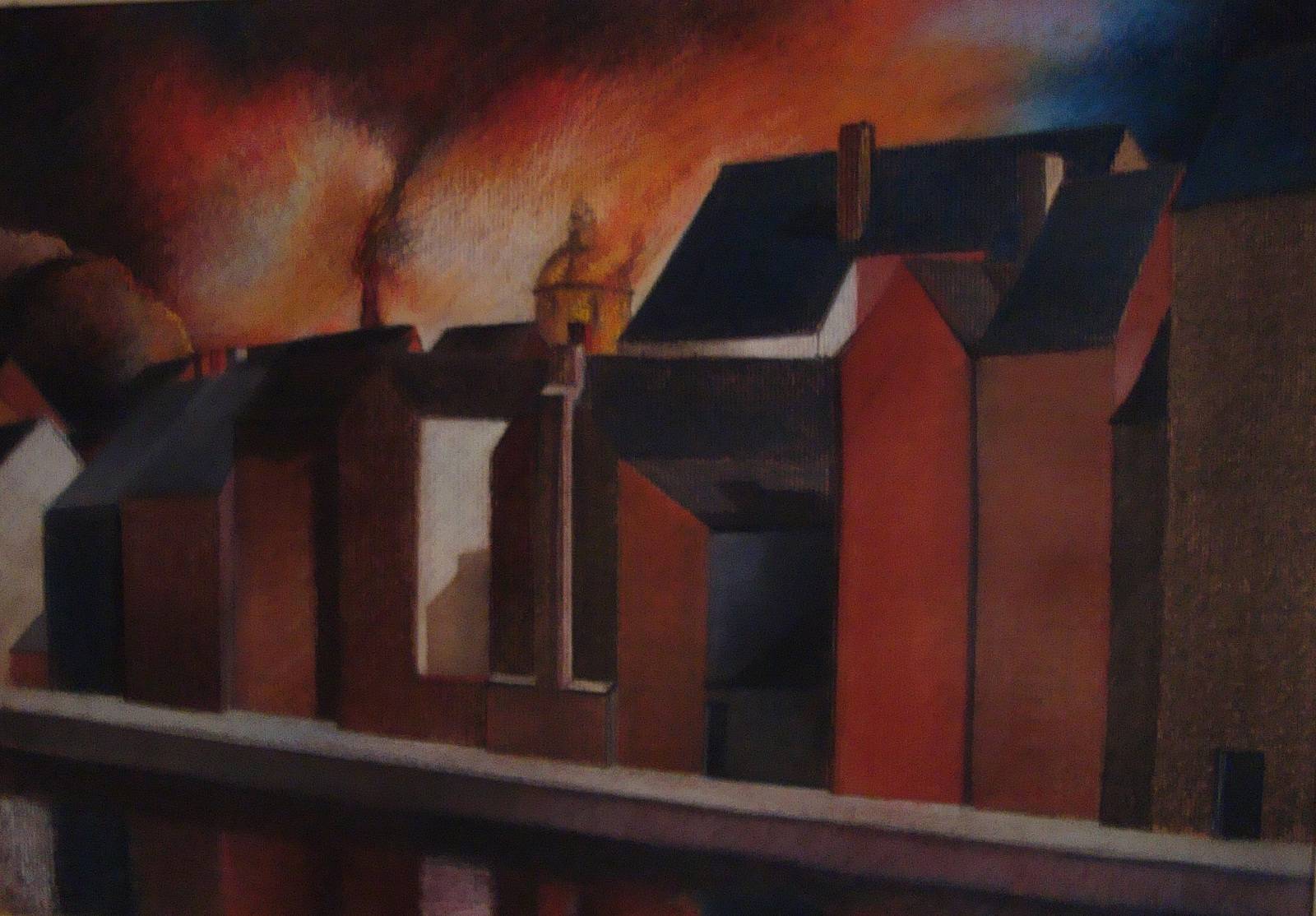Cathédrale en feu. 
