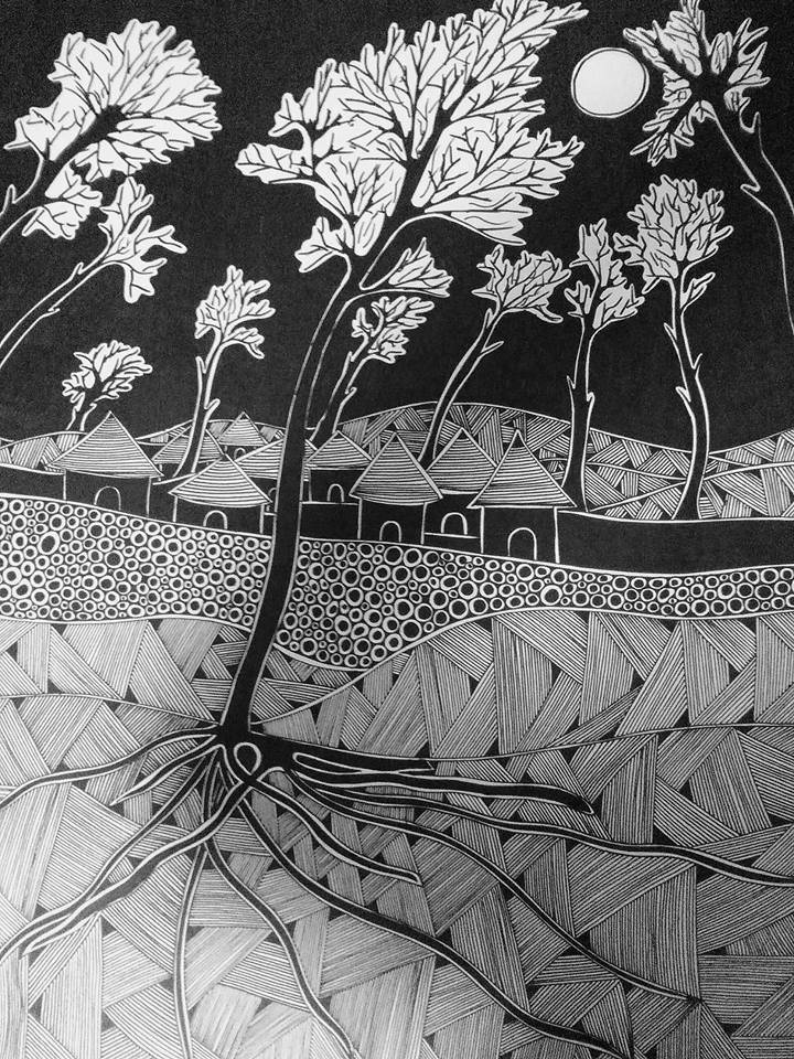 La lune en présence. 