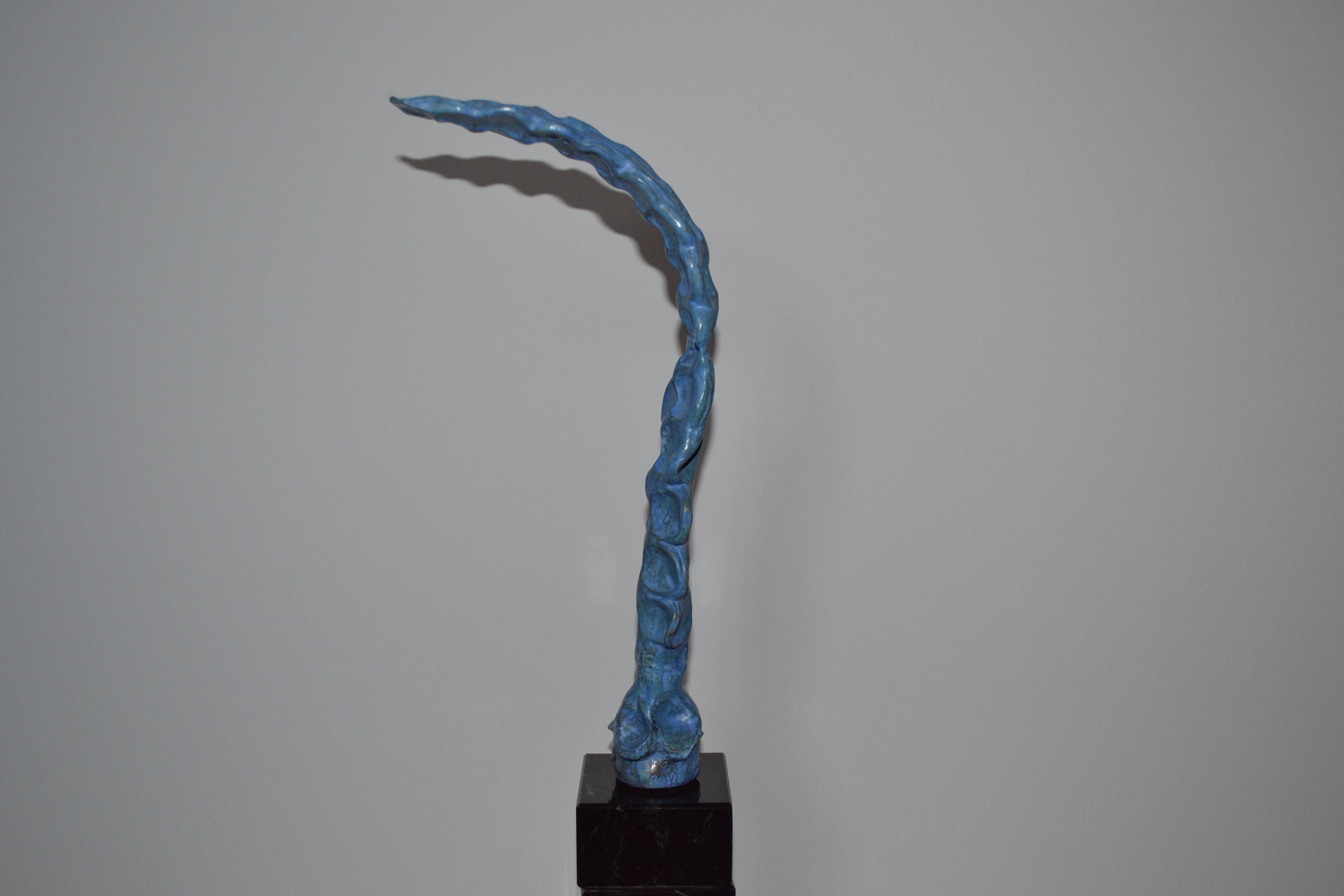 Sculpture bronze abstrait daté, signé Richardet et numéroté pu (Pièce Unique). 