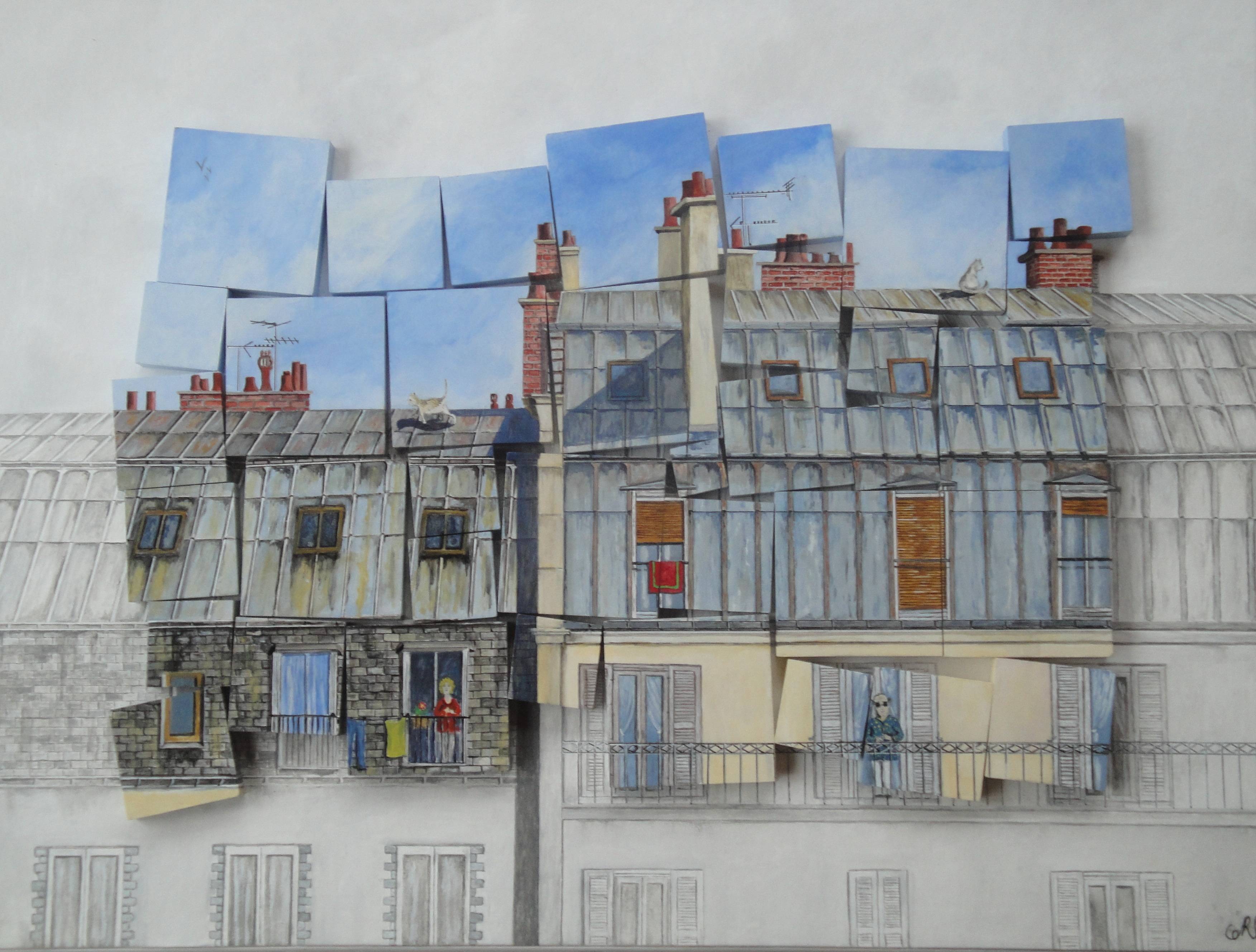 Sur les toits. René Corbard